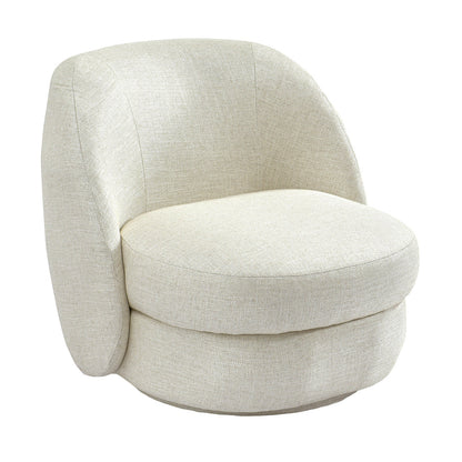 Delia Swivel Chair - Natural Linen