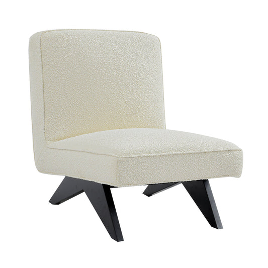 Rowan Slipper Chair - White Boucle