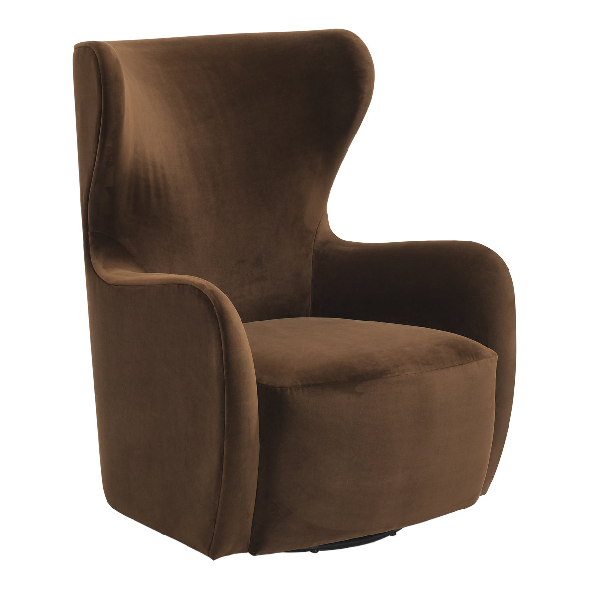 Onda Swivel Arm Chair - Dark Chocolate Velvet