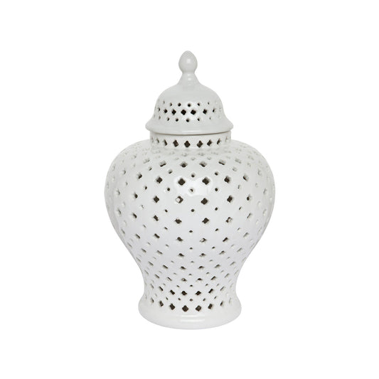 Laylah Temple Jar - Extra Small White