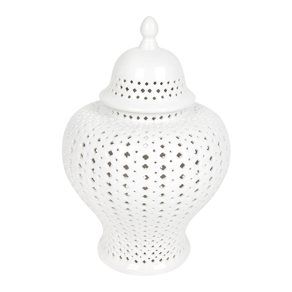 Laylah Temple Jar - Medium White