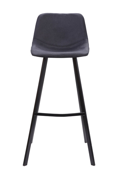 Black Fabric Bar Stool - Set of 2 (80cm)