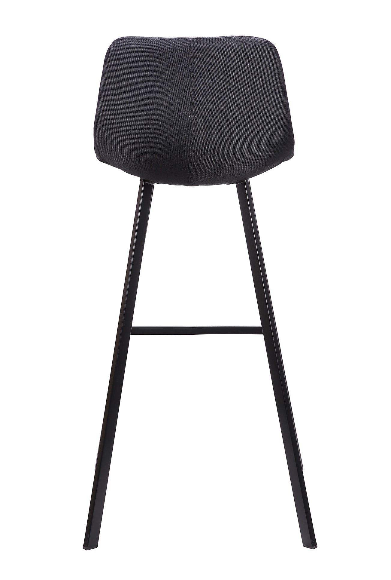 Black Fabric Bar Stool - Set of 2 (80cm)