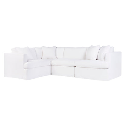 Suffolk Slip Cover Modular Sofa - White Linen Option 2