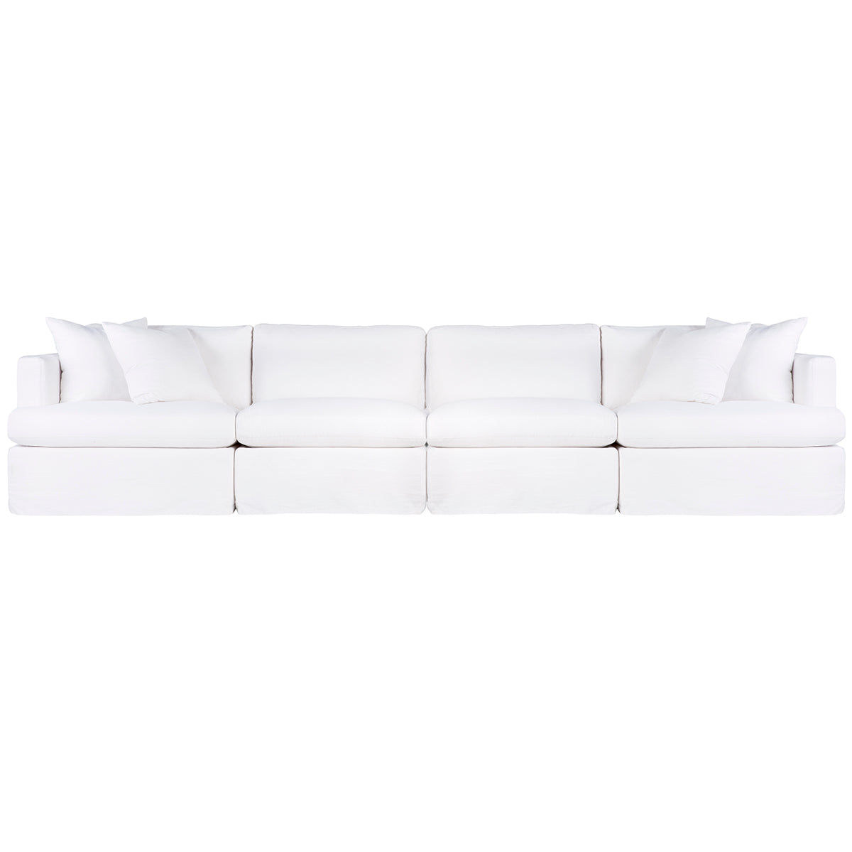 Suffolk Slip Cover Modular Sofa - White Linen Option 4