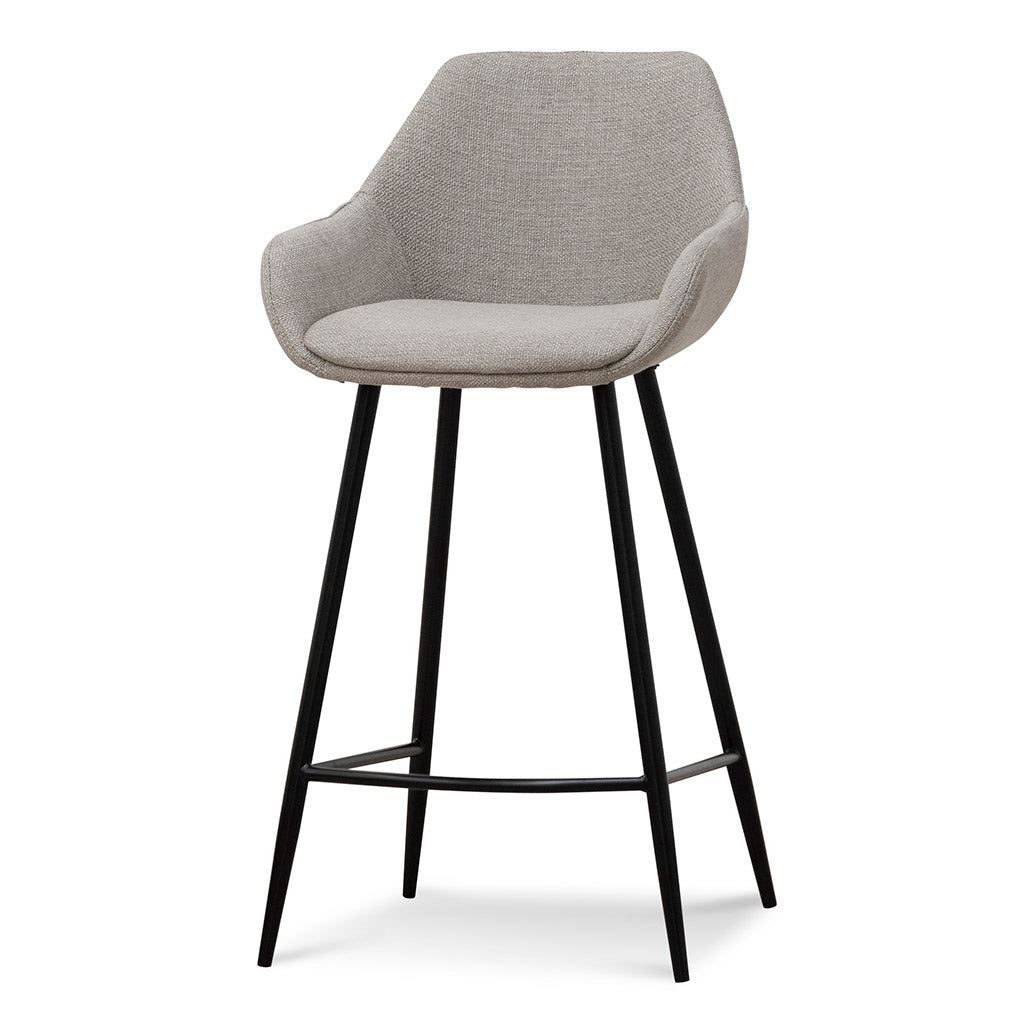 Beige Fabric Bar Stool - Set of 2 (68cm)