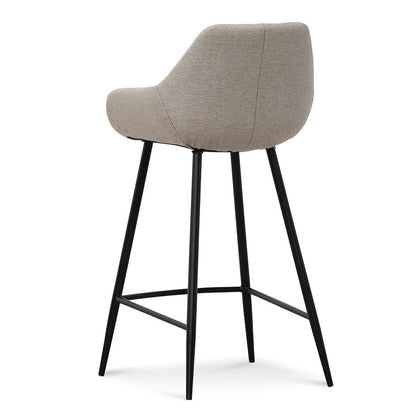 Beige Fabric Bar Stool - Set of 2 (68cm)