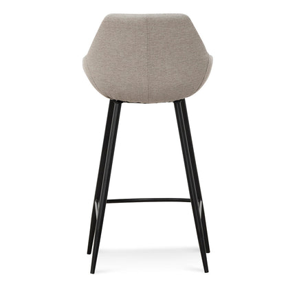 Beige Fabric Bar Stool - Set of 2 (68cm)