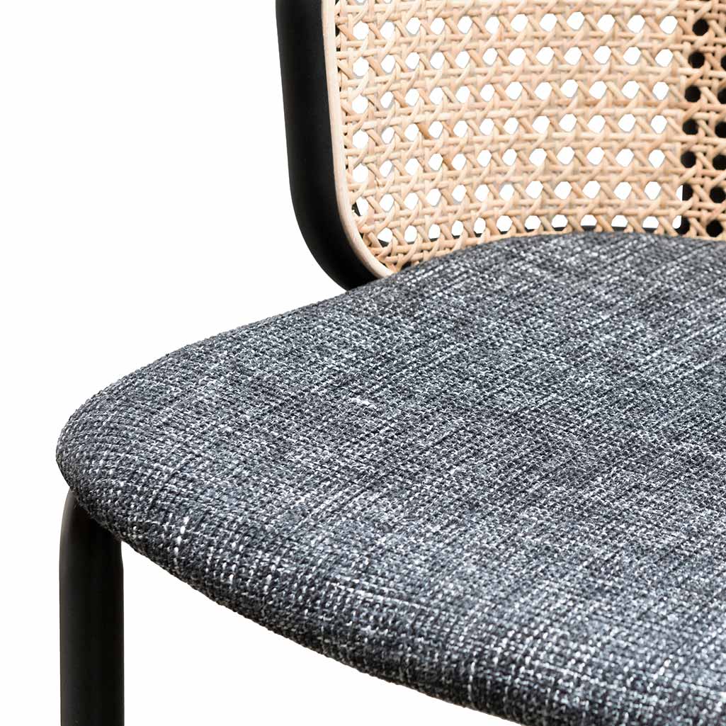 Black Legs Fabric Bar Stool - 75cm