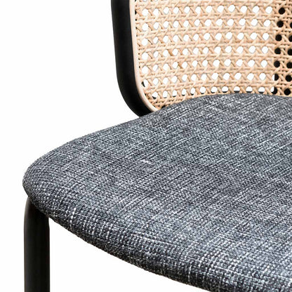 Black Legs Fabric Bar Stool - 75cm