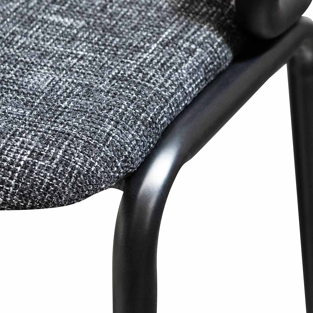 Black Legs Fabric Bar Stool - 75cm