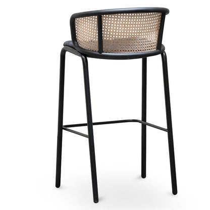 Black Legs Fabric Bar Stool - 75cm