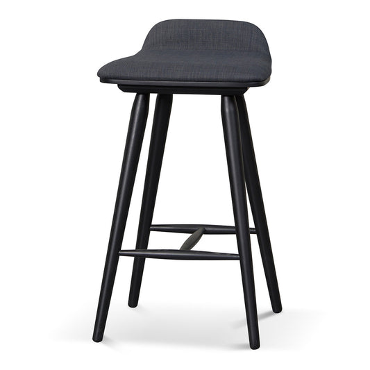 Charcoal Black Wooden Bar Stool (65cm)