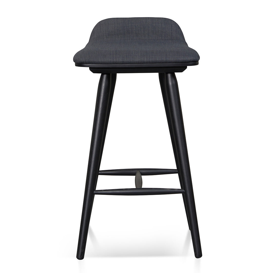 Charcoal Black Wooden Bar Stool (65cm)