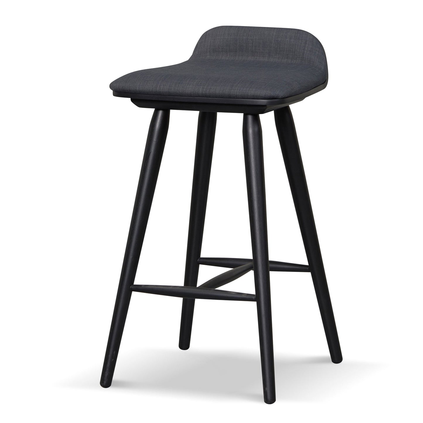 Charcoal Black Wooden Bar Stool (65cm)