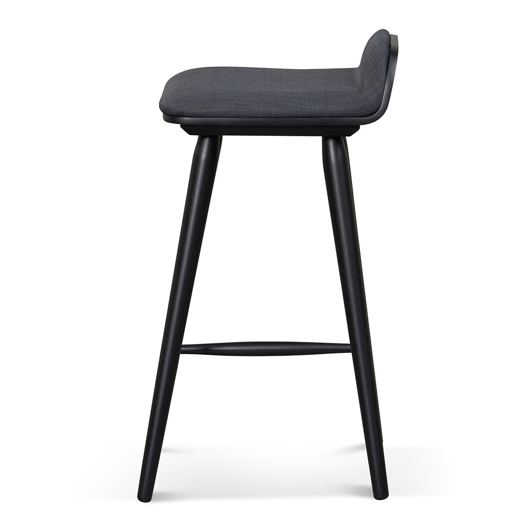 Charcoal Black Wooden Bar Stool (65cm)