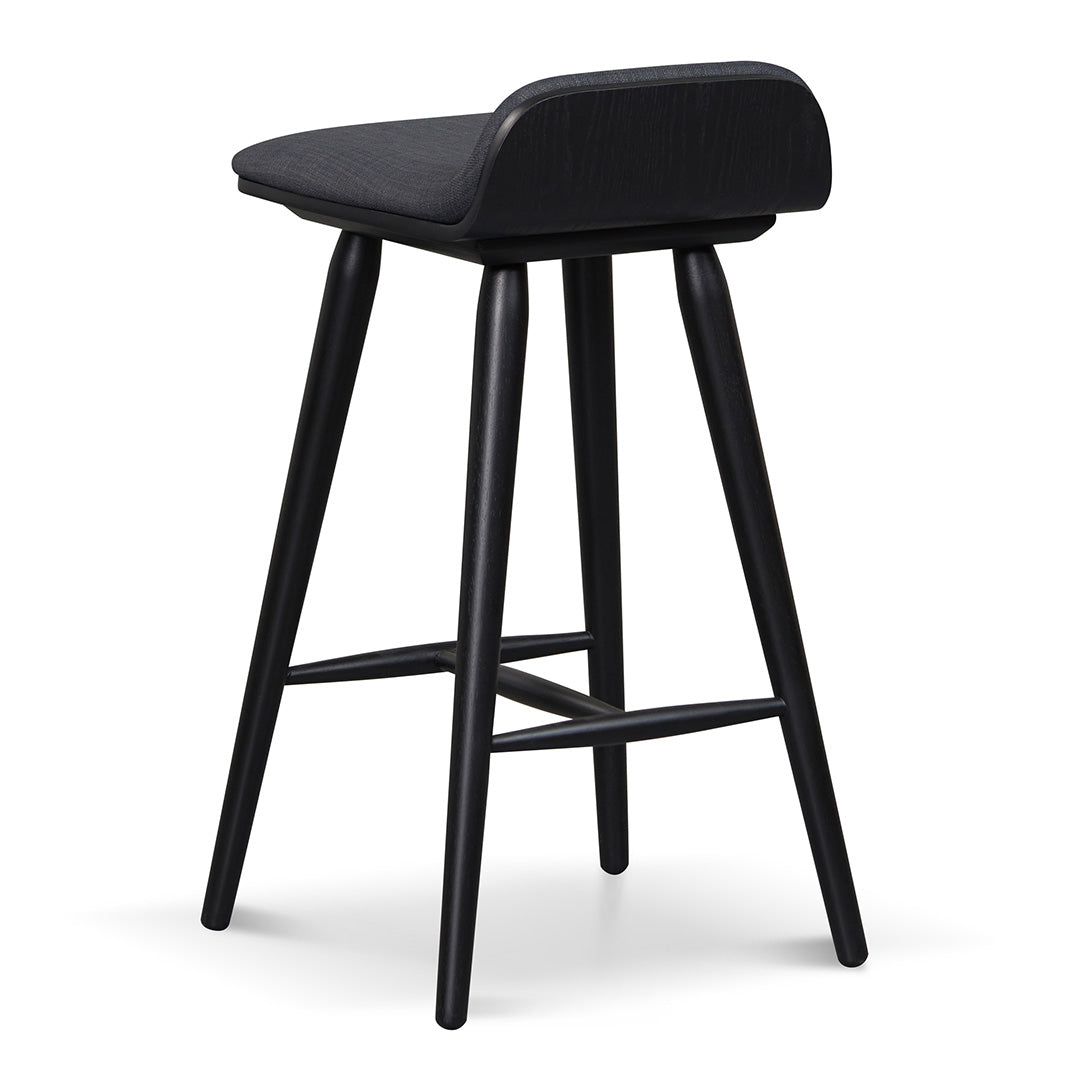 Charcoal Black Wooden Bar Stool (65cm)