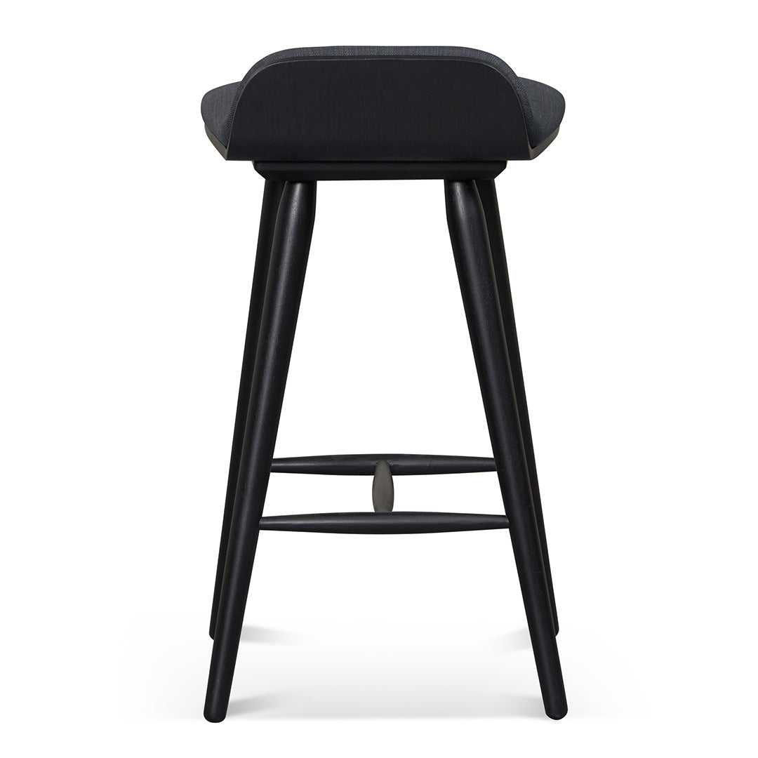 Charcoal Black Wooden Bar Stool (65cm)