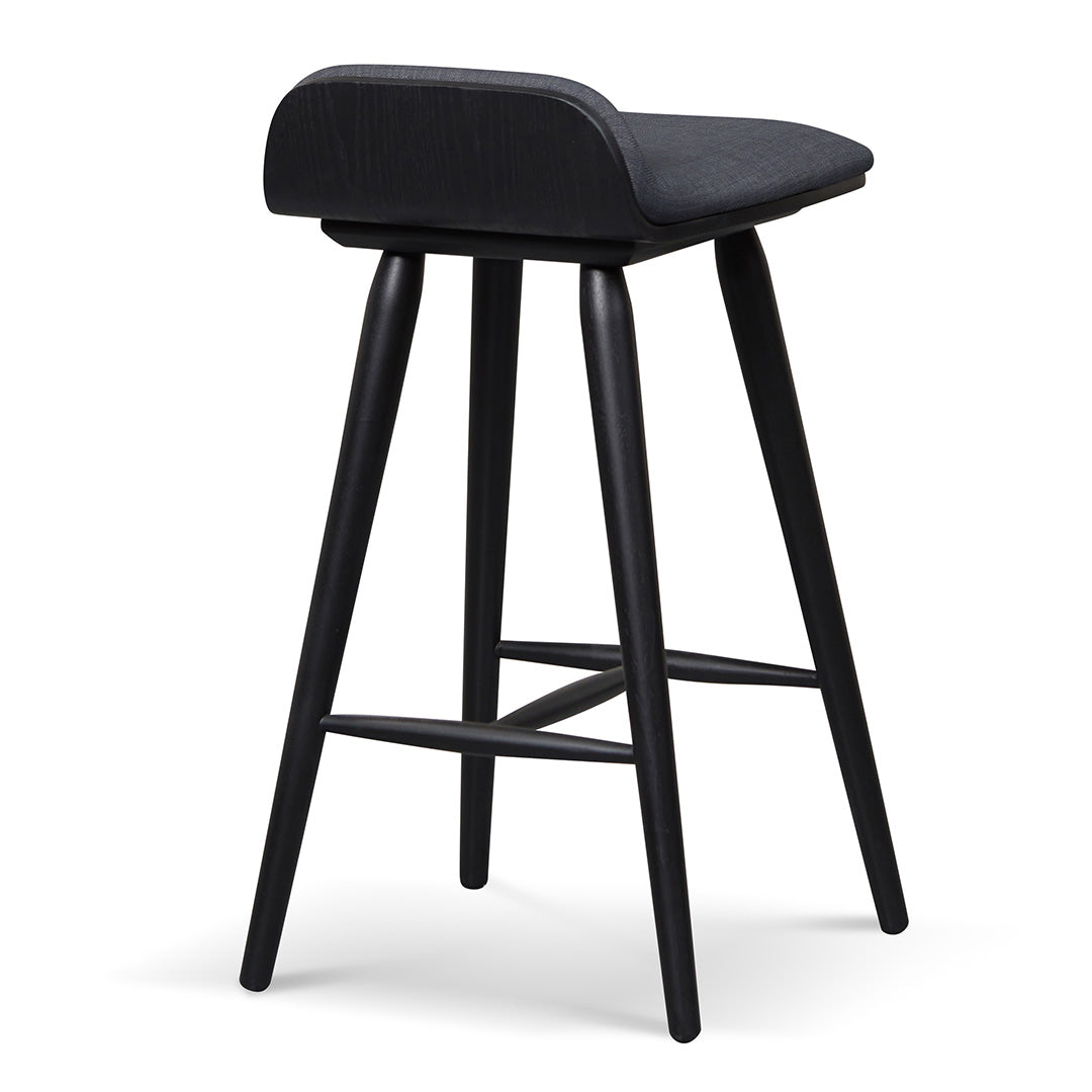 Charcoal Black Wooden Bar Stool (65cm)