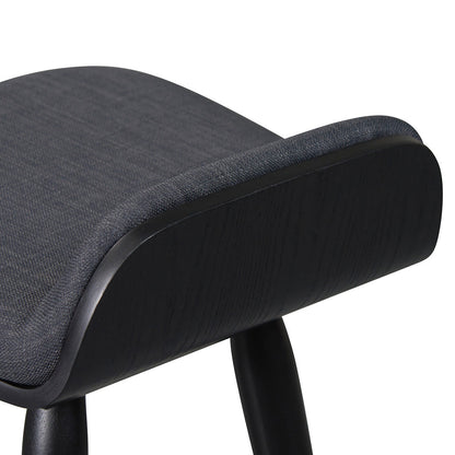 Charcoal Black Wooden Bar Stool (65cm)