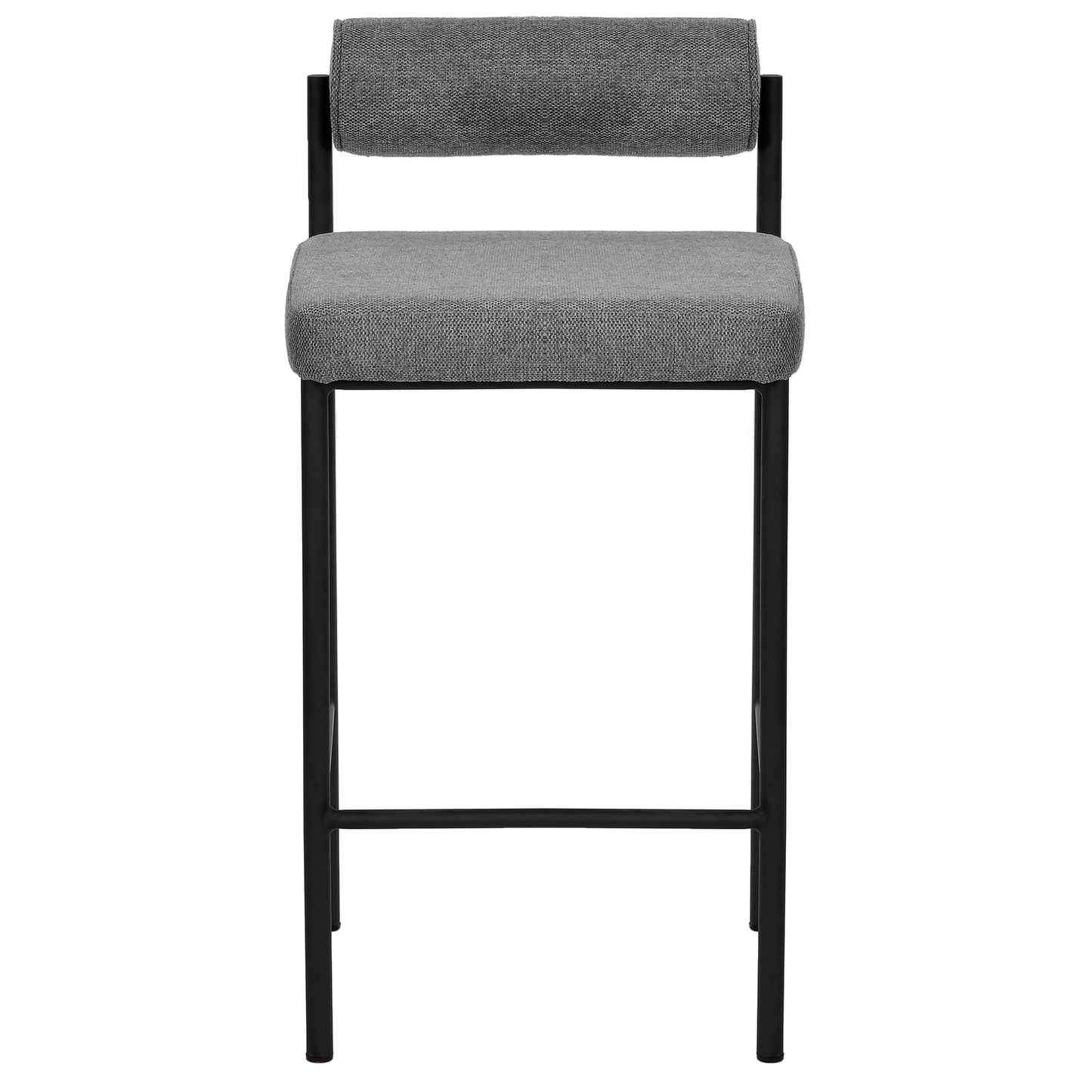 Grey Fabric Bar Stool - Set of 2 (65cm)