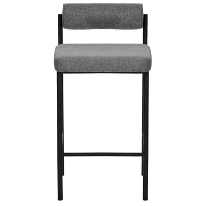 Grey Fabric Bar Stool - Set of 2 (65cm)