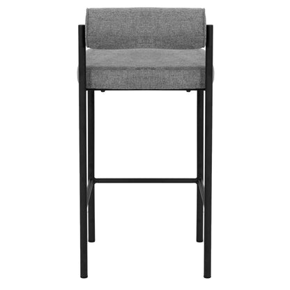 Grey Fabric Bar Stool - Set of 2 (65cm)