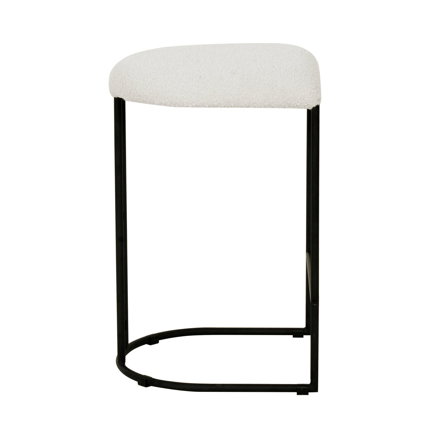 Ivory White Boucle Bar Stool - Set of 2 (65cm)