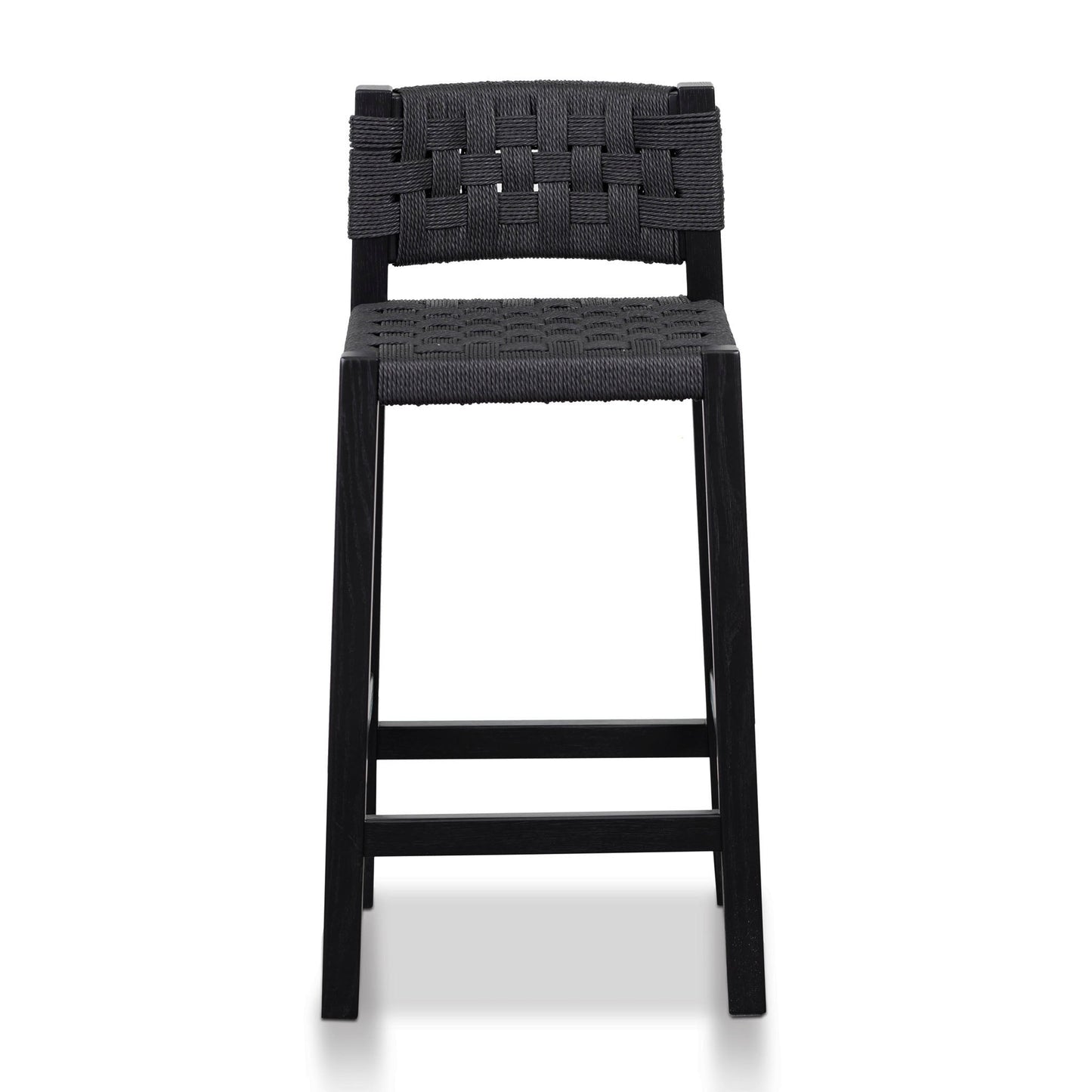 Black Rattan Bar Stool