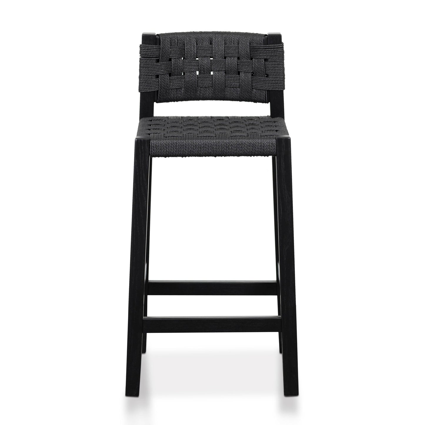 Black Rattan Bar Stool