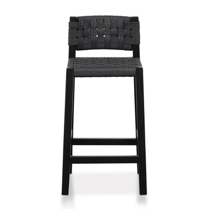 Black Rattan Bar Stool