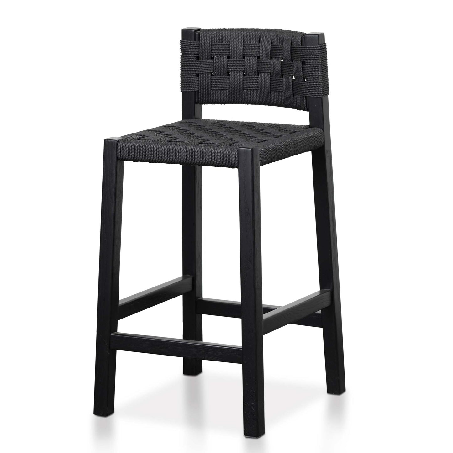 Black Rattan Bar Stool