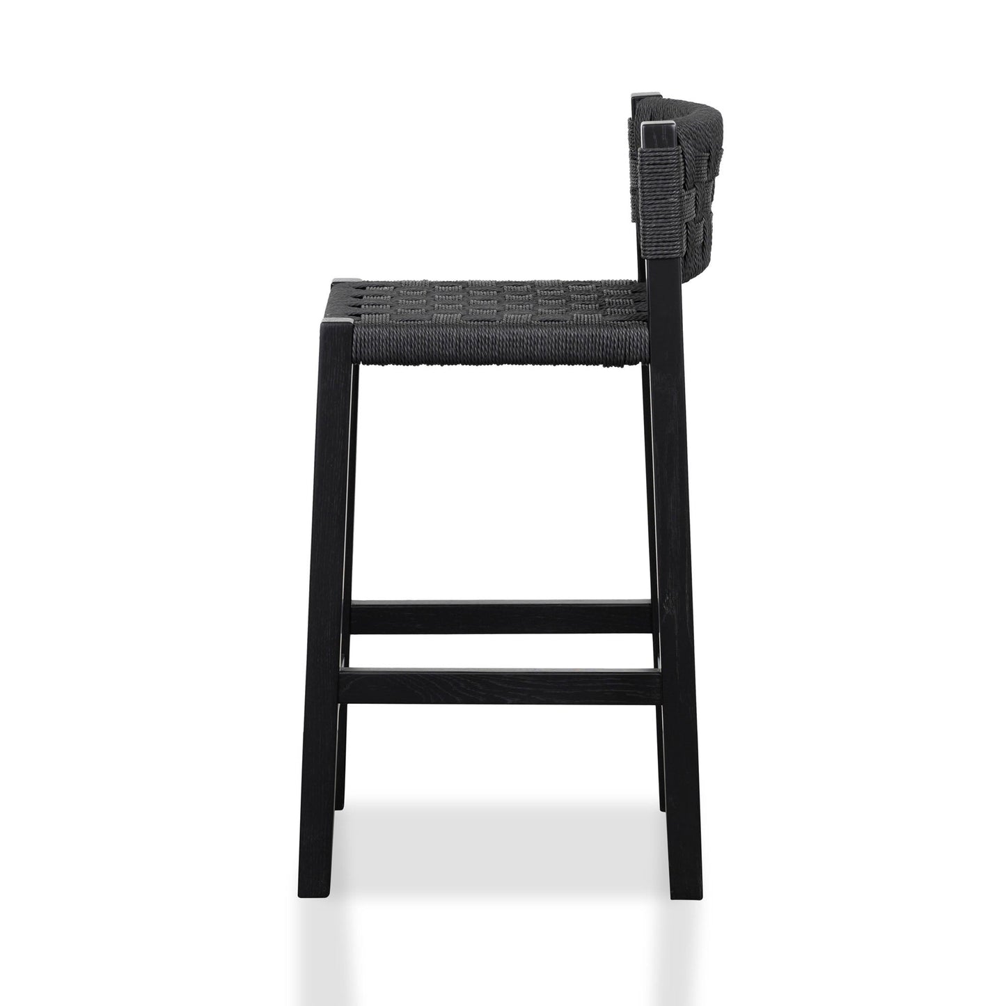 Black Rattan Bar Stool