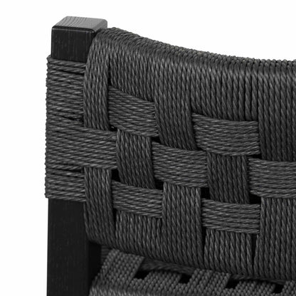 Black Rattan Bar Stool