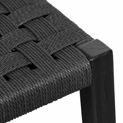 Black Rattan Bar Stool