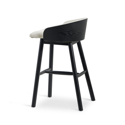 Black Bar Stool - Beige (65cm)