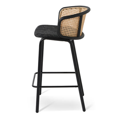 Black Legs Fabric Bar Stool - Set of 2 (65cm)