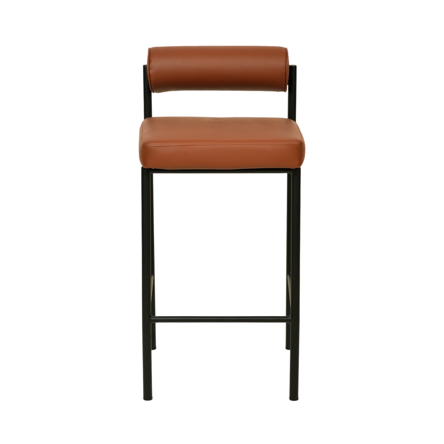 Brown Fabric Bar Stool - Set of 2 (65cm)