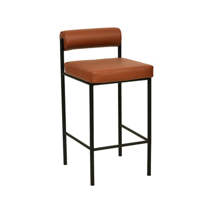 Brown Fabric Bar Stool - Set of 2 (65cm)