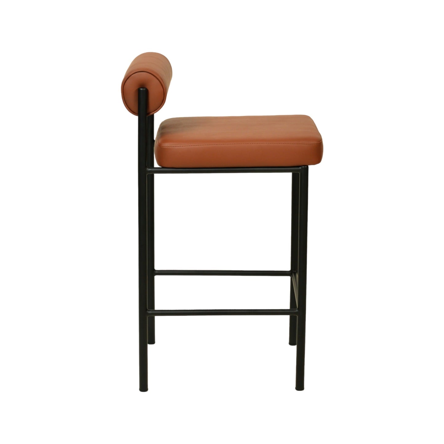 Brown Fabric Bar Stool - Set of 2 (65cm)