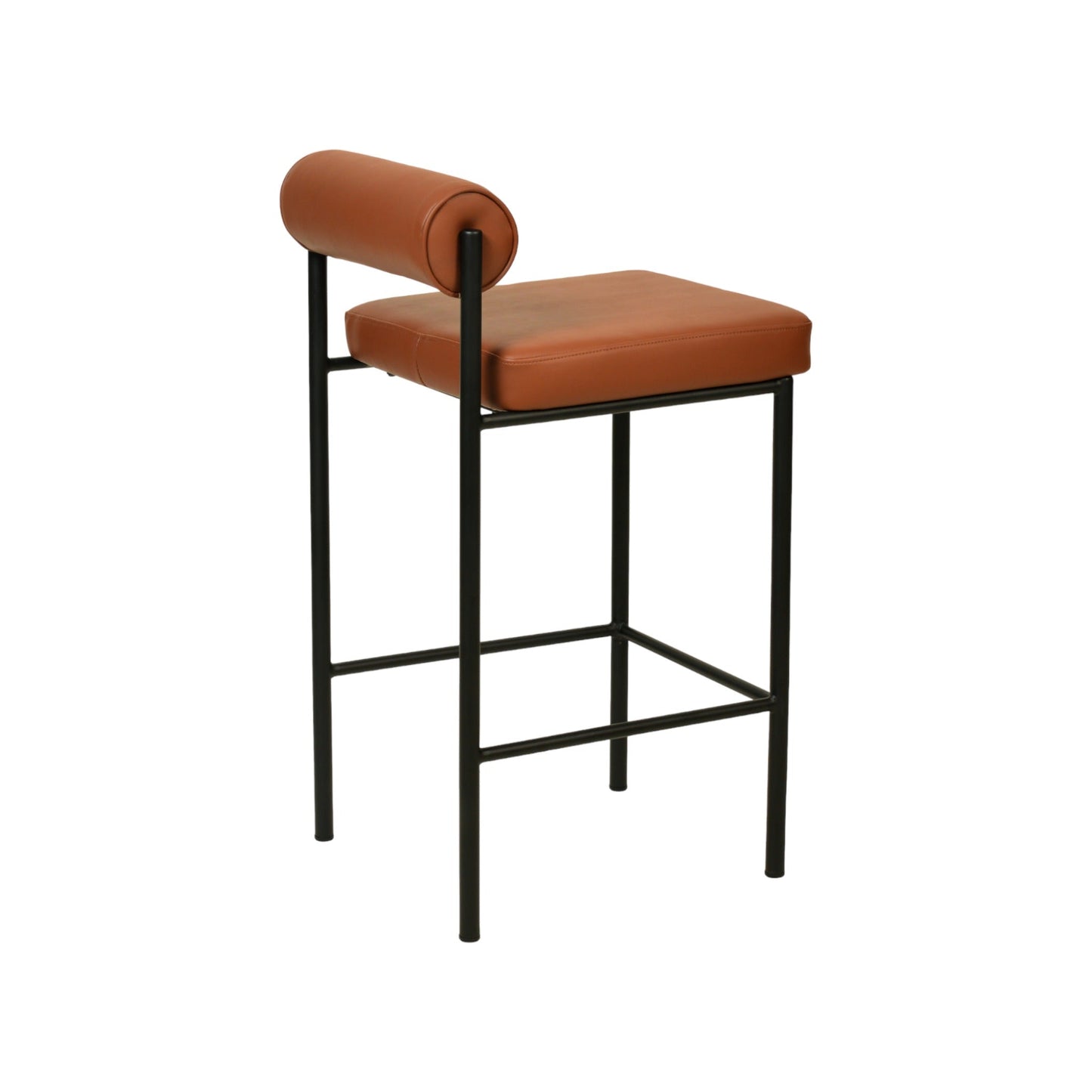 Brown Fabric Bar Stool - Set of 2 (65cm)