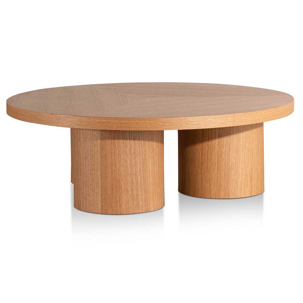 Wooden Round Coffee Table - 100cm Natural