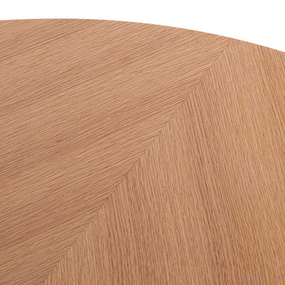 Wooden Round Coffee Table - 100cm Natural