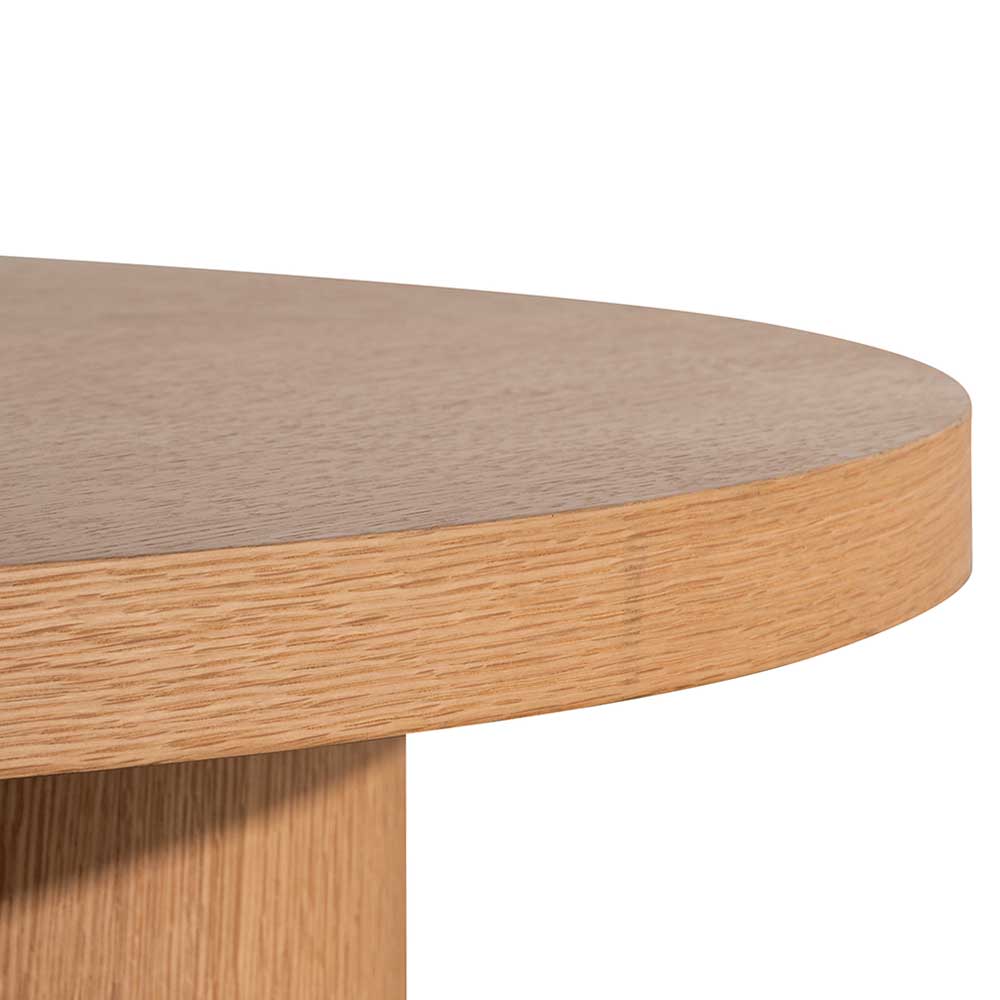 Wooden Round Coffee Table - 100cm Natural