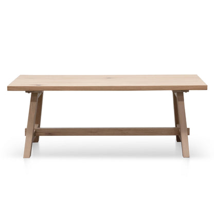 Wooden Coffee Table - 1.2m Washed Natural