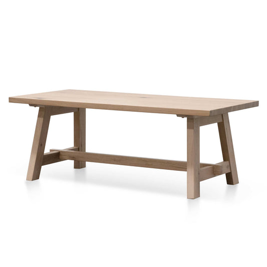 Wooden Coffee Table - 1.2m Washed Natural