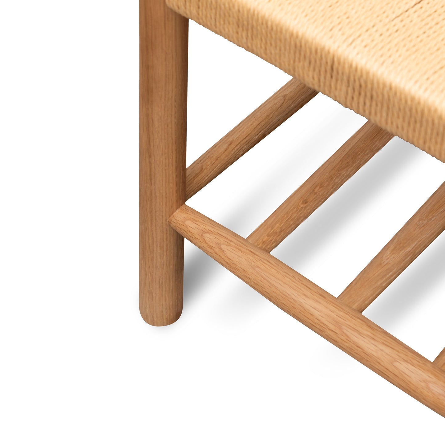 Oak Bench - 110cm Natural Woven Seat