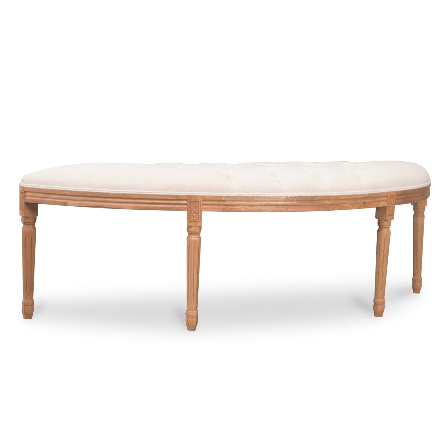 Oak Bench - Light Beige