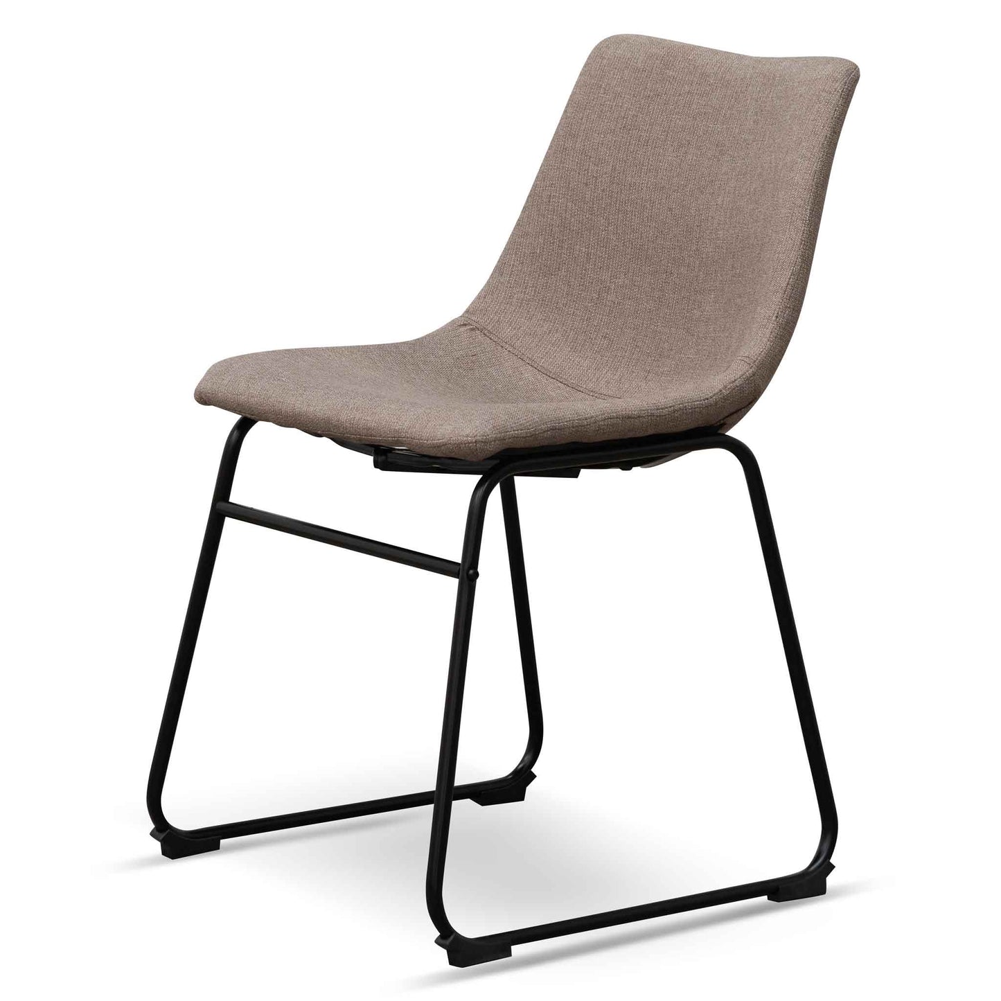 Fabric Dining Chair - Brown Grey (Set of 2)