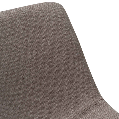 Fabric Dining Chair - Brown Grey (Set of 2)